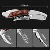 CORKAS Extravagant Professional Wine Key for Executive Waiter, Heavy Double Hinged Fulcrum Corkscrew Wine Opener with Premium Rosewood Handle and Foil Cutter, Great Birthday Gift for Sommelier, Waiter view 2