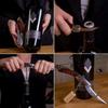CORKAS Extravagant Professional Wine Key for Executive Waiter, Heavy Double Hinged Fulcrum Corkscrew Wine Opener with Premium Rosewood Handle and Foil Cutter, Great Birthday Gift for Sommelier, Waiter view 4