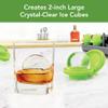 Tovolo Seamless Sphere Ice System, Compact, 2.5 Inch Crystal Clear Spheres - Set of 4 Molds,Black view 2