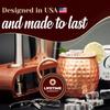 Advanced Mixology [Gift Set] Mule Science Moscow Mule Mugs Set of 4 (19 oz. large size) | 100% Handcrafted | Food Safe | Copper Mugs w/Accessories | Tarnish Resistant Copper Cups view 4