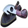 Bone Collector BC-794-RDBN 7" Overall Red-Bone Handle Guthook Short Skinner with Leather Sheath, Red Bone view 1