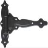 National Hardware N346-200 V6220 TruClose Decorative Spring T Hinge in Black, 7-3/4" x 8-1/2", 2 piece view 1