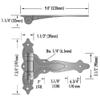 National Hardware N346-200 V6220 TruClose Decorative Spring T Hinge in Black, 7-3/4" x 8-1/2", 2 piece view 4
