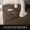 Sofa Shield Recliner Slip Cover with Patented Strap, Cushion Protector, US Designed Reversible Stain and Dog Tear Resistant Slipcover, 28 inch Seat, Washable Covers for Dogs Pets, Chocolate Beige view 3