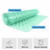 GORILLA GRIP Patented Bath Tub Shower Mat, Machine Washable Bathtub Floor Liner Mats, Suction Cups and Drain Holes to Keep Tubs Clean, Soft on Feet, Bathroom Essentials, 35x16 Inch, Clear Green view 4