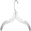 12 Pack - Heavy Weight 17" Clear Crystal Plastic Cloth Hangers - 12 Pack Suit or Coat Swivel Hook Hanger (Clear Hanger) view 1