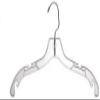 12 Pack - Heavy Weight 17" Clear Crystal Plastic Cloth Hangers - 12 Pack Suit or Coat Swivel Hook Hanger (Clear Hanger) view 2