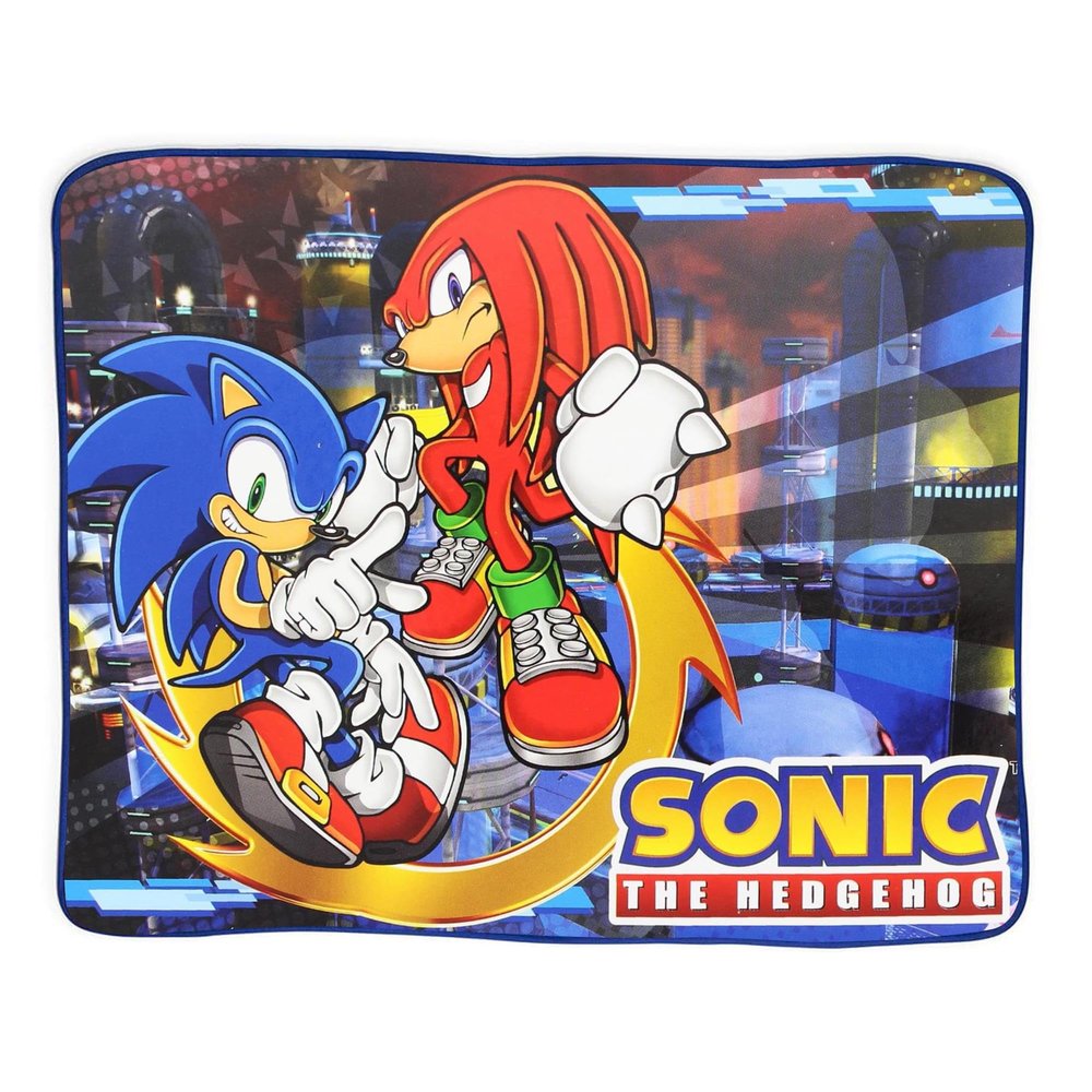 Great Eastern GE-57718 Sonic The Hedgehog Sonic and Knuckles Throw Blanket 46"x60"