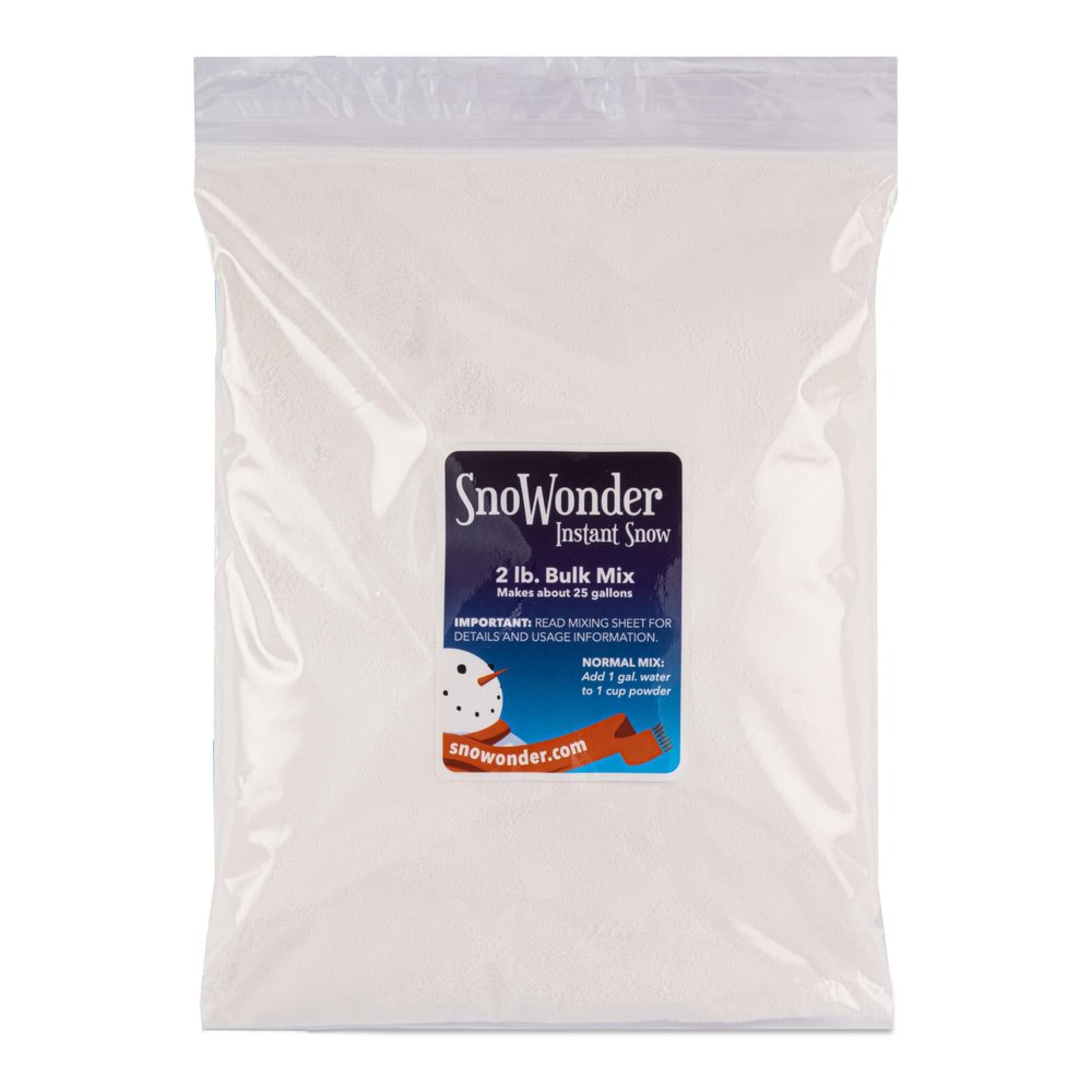 SnoWonder Instant Snow Fake Artificial Snow, Also Great for Making Cloud Slime - Mix Makes 25 Gallons of Fake Snow