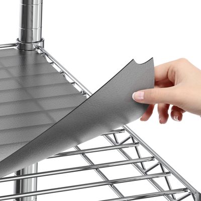 Sterling Shelf Liners for Wire Shelf System: Set of 4 in Graphite: 14 x 36 inch: Plastic Wire Shelving Mats