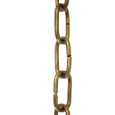RCH Hardware CH-08-AB Brass Fixture Chain, 7 Gauge, Antique Brass