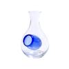 Happy Sales HSSB-GLBL01, Glass Sake Bottle with Hole Blue 6" H 10 oz view 1