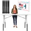 Lift Your Table Folding Table Risers - Bar Height (Movable Foot) - Made in The USA, Heavy Duty, Sturdy, Portable, Easy-to-Use Extensions Raise Bent Leg Folding Tables (Set of 4) view 1