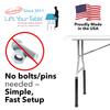 Lift Your Table Folding Table Risers - Bar Height (Movable Foot) - Made in The USA, Heavy Duty, Sturdy, Portable, Easy-to-Use Extensions Raise Bent Leg Folding Tables (Set of 4) view 2