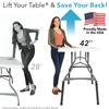 Lift Your Table Folding Table Risers - Bar Height (Movable Foot) - Made in The USA, Heavy Duty, Sturdy, Portable, Easy-to-Use Extensions Raise Bent Leg Folding Tables (Set of 4) view 4