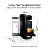Nespresso VertuoPlus Deluxe Coffee and Espresso Machine by De'Longhi, 37 Oz, Black view 3