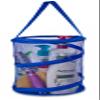 Handy Laundry Foldable Shower Caddy - Collapsible, Portable, Drainage Hole, Carry Handle, Large Compartments. Great Organizer for Camp, Travel, Gym, and Dorm (Blue) view 1