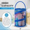 Handy Laundry Foldable Shower Caddy - Collapsible, Portable, Drainage Hole, Carry Handle, Large Compartments. Great Organizer for Camp, Travel, Gym, and Dorm (Blue) view 3