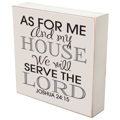 LifeSong Milestones As for Me and My House We Will Serve The Lord Wedding for Couple, House Warming Gift Ideas for Mr. and Mrs. Shadow Box 6"x6" (As for me and My House)