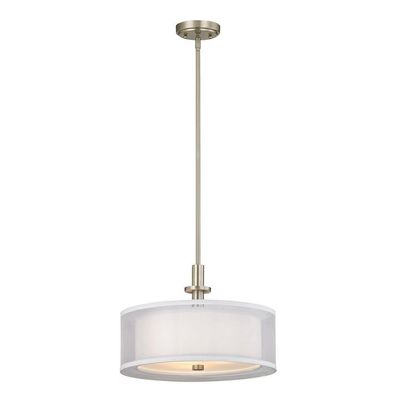 Dolan Designs 1274-09 Three Light Pendant, Pwt, Nckl, B/S, Slvr