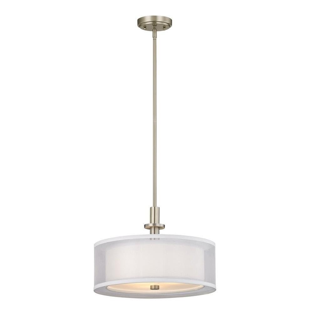 Dolan Designs 1274-09 Three Light Pendant, Pwt, Nckl, B/S, Slvr