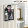 MISSLO Bathroom Shower Organizer Mesh Hanging Shower Caddy with Rotatable Hanger (Black) view 2