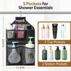 MISSLO Bathroom Shower Organizer Mesh Hanging Shower Caddy with Rotatable Hanger (Black) view 4