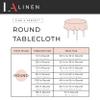 LA Linen Poly Checkered Round Tablecloth, 90-Inch, Red/White view 2