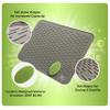 Silicone Dish Drying Mat & Scrubber XXL 21" x18 " | Gray Kitchen Dish Drainer Mats & Trivet | Food Safe Fast Draining Pad for Dishes (Gray, XXL) view 3