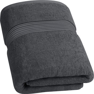 Utopia Towels Premium Jumbo Bath Sheet 1 Pack, 100% Cotton, Highly Absorbent and Quick Dry Extra Large Bath Towel, Super Soft Towel, 35 by 70 Inches, Grey