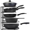 Extreme Matters Heavy-Duty Pots and Pans Organizer | 5-Tier Cookware & Lid Storage Rack | Free-Standing or Wall-Mount | Kitchen Organizer for Cast Iron Skillets, Pots, Frying Pans, Lids | Black view 1