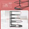 Extreme Matters Heavy-Duty Pots and Pans Organizer | 5-Tier Cookware & Lid Storage Rack | Free-Standing or Wall-Mount | Kitchen Organizer for Cast Iron Skillets, Pots, Frying Pans, Lids | Black view 2
