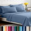 Bare Home Hotel Luxury Queen Sheet Set, Extra Soft - 6 Piece Set - Deep Pockets - Easy Fit - Cooling & Breathable - Wrinkle, Fade, Stain Resistant - Includes 4 Pillowcases (Queen, Coronet Blue) view 1