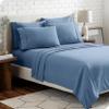 Bare Home Hotel Luxury Queen Sheet Set, Extra Soft - 6 Piece Set - Deep Pockets - Easy Fit - Cooling & Breathable - Wrinkle, Fade, Stain Resistant - Includes 4 Pillowcases (Queen, Coronet Blue) view 2
