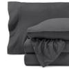 Bare Home Super Soft Fleece Sheet Set - Full Size - Extra Plush Polar Fleece, No-Pilling Bed Sheets - All Season Cozy Warmth (Full, Grey) view 1