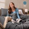 Bare Home Super Soft Fleece Sheet Set - Full Size - Extra Plush Polar Fleece, No-Pilling Bed Sheets - All Season Cozy Warmth (Full, Grey) view 3