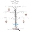 HOHIYA 47 Rotating Ornament Display Tree 60 Hook Heavy-Duty Metal Ornament Stand Elegant Chrome Silver Indoor Holiday Decor Christmas Tree Alternative Gift idea Taiwan Made view 1