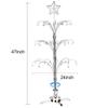 HOHIYA 47 Rotating Ornament Display Tree 60 Hook Heavy-Duty Metal Ornament Stand Elegant Chrome Silver Indoor Holiday Decor Christmas Tree Alternative Gift idea Taiwan Made view 4