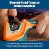 AccuSharp Pull-Through Knife Sharpener, Handheld, Blade Sharpener, Repair, Restore, and Polish Blades, Portable Multi-Tool Sharpener, Orange/Green view 4