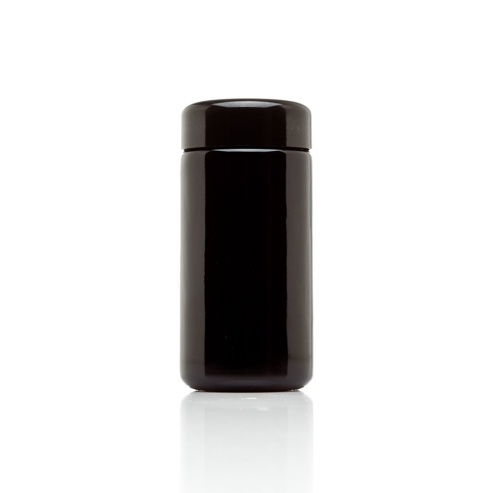 Infinity Jars Tall Screw Top Jar 100 Ml (3.3 fl oz), UV Black Glass Airtight Smell-Proof Container for Coffee, Tea, Dried Goods, Refillable Tall Jar for Long-Term Kitchen Storage