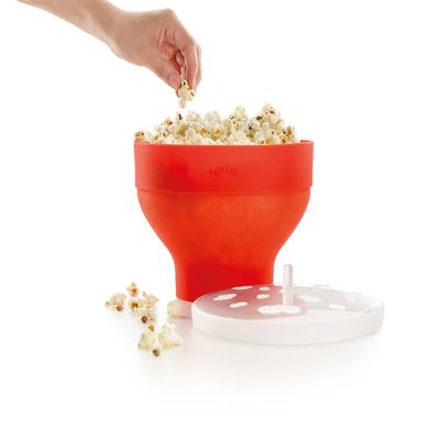Lekue Microwave Popcorn Popper/Popcorn Maker, Red