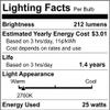 Bulbrite 25CTC/32/3 25-Watt 130-Volt Incandescent Torpedo Chandelier Bulb, 32mm, Clear - 2 Pack view 2