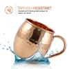 Deco 89 18 Ounce Drinking Mug, Set of 4 Moscow Mule Hammered Copper view 4