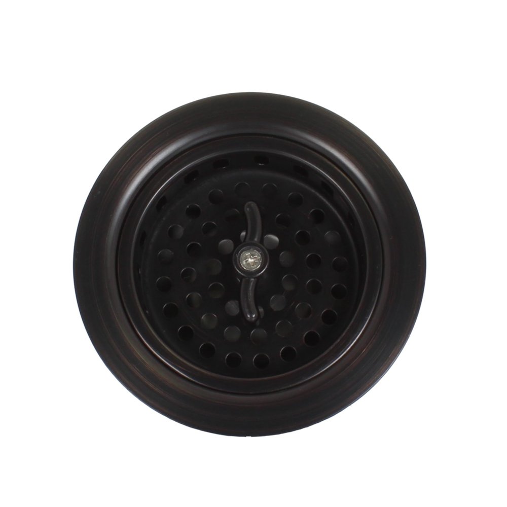 Mr. Scrappy 3.5" Sink Drain Assembly with Twist Lock Basket Strainer, Solid Brass, Oil Rubbed Bronze
