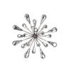 TRIPAR Small Decorative Hanging Wall Star, Shiny Silver Finish (7-Inch Height) - Elegant Starburst Design, Silver Metal Rods with Acrylic Tips - Perfect Wall Art for Modern Decor view 1