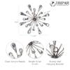 TRIPAR Small Decorative Hanging Wall Star, Shiny Silver Finish (7-Inch Height) - Elegant Starburst Design, Silver Metal Rods with Acrylic Tips - Perfect Wall Art for Modern Decor view 3