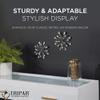 TRIPAR Small Decorative Hanging Wall Star, Shiny Silver Finish (7-Inch Height) - Elegant Starburst Design, Silver Metal Rods with Acrylic Tips - Perfect Wall Art for Modern Decor view 4