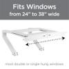 Top Shelf TSB-2438 Universal Heavy Duty Window Air Conditioner AC Support Bracket -Holds Up to 225 lbs., No Drilling or Tools Required, White view 2