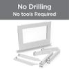 Top Shelf TSB-2438 Universal Heavy Duty Window Air Conditioner AC Support Bracket -Holds Up to 225 lbs., No Drilling or Tools Required, White view 3