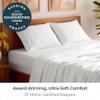 Mellanni Queen Sheets Set - 4 PC Iconic Collection Bedding - Hotel Luxury, Extra Soft, Cooling Bed Sheets - Wrinkle, Fade, Stain Resistant (Queen, White) view 2